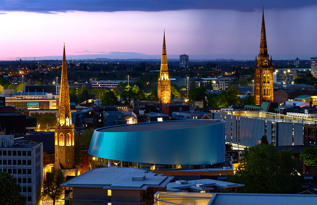 The Wave Coventry Night Skyline